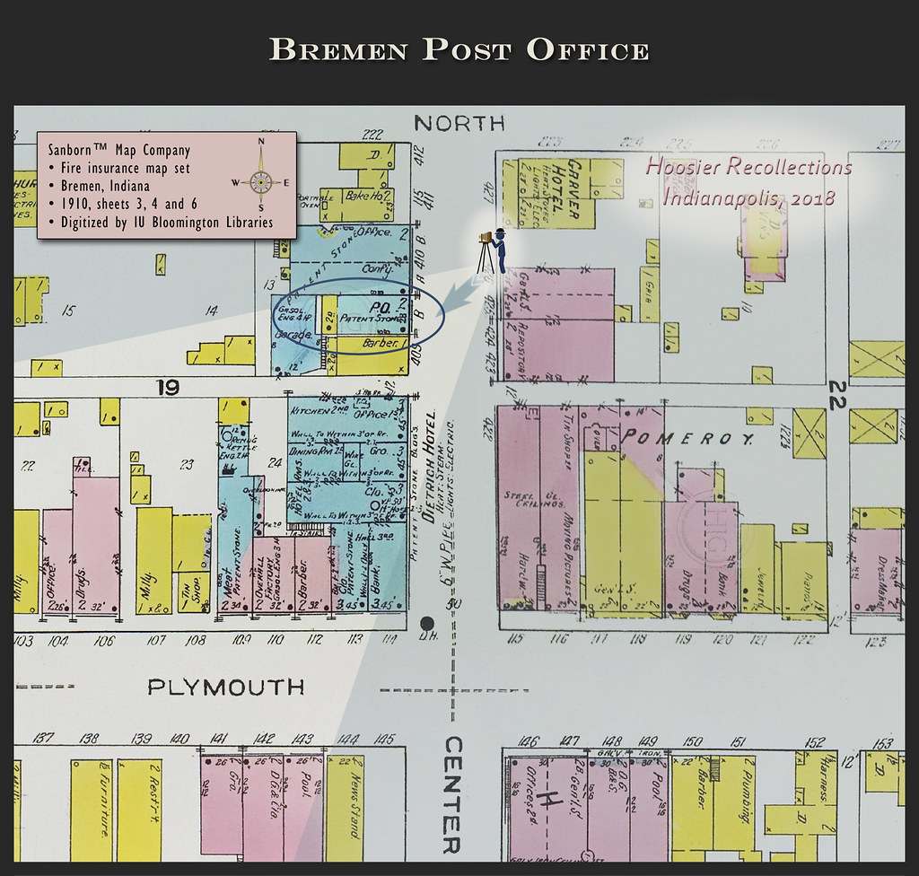 Post Office and mail carriers, Bremen, Indiana, Sanborn™ m… Flickr