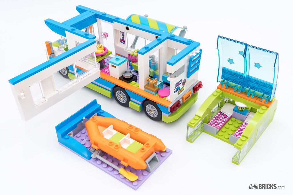 LEGO Friends Forest Camper Van And Sailboat 41681 Building Toy; Forest