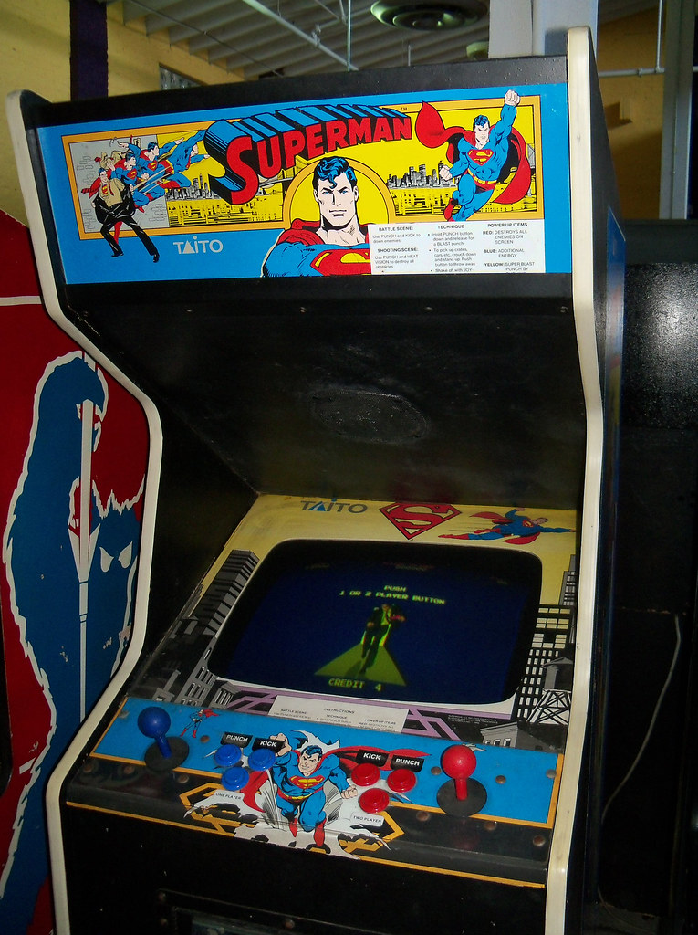 Superman Close up of a Superman video game (Taito… Flickr