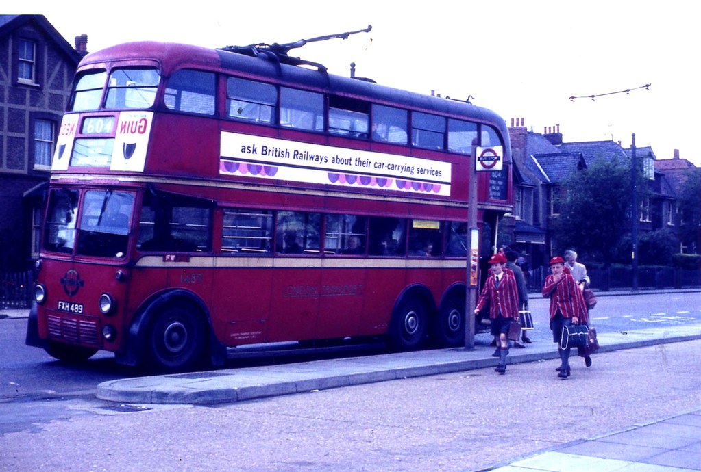 c1962 London Trolleybus 1489 on Route 604. Kingston Road… Flickr