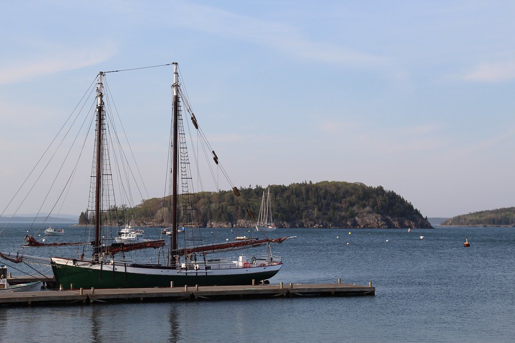 Ship, boat and island Bar Harbor, Maine daveynin Flickr