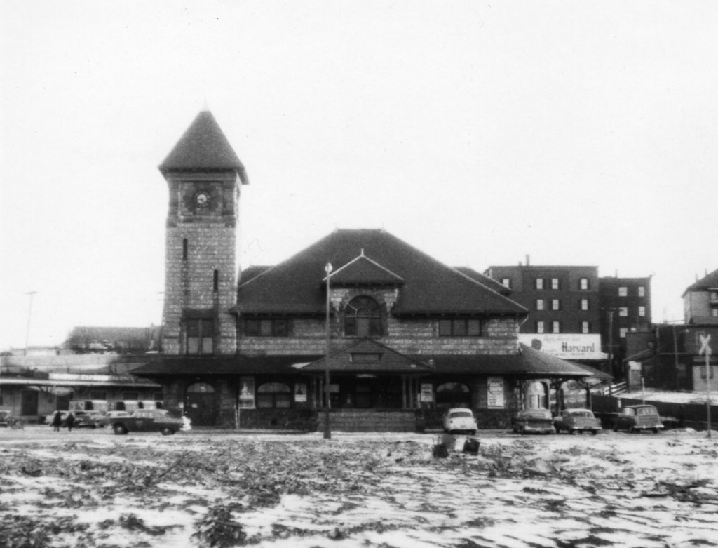 B&M depot, Lowell, Mass. (very near its end), Feb. 15, 195… Flickr