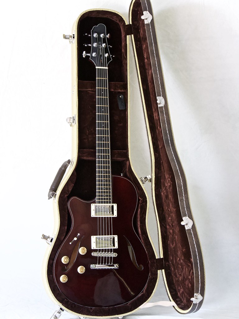 CP Thornton Professional Oxblood left handed guitar. Flickr