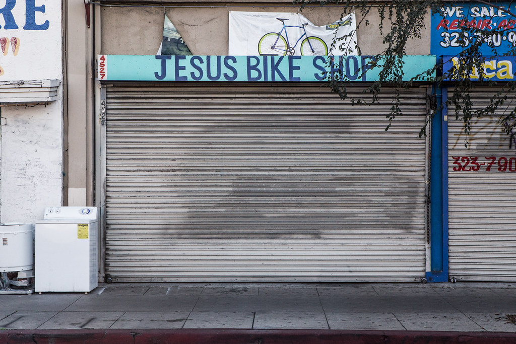 11365 Jesus Bike Shop Strange... I thought He was a Carpe… Flickr