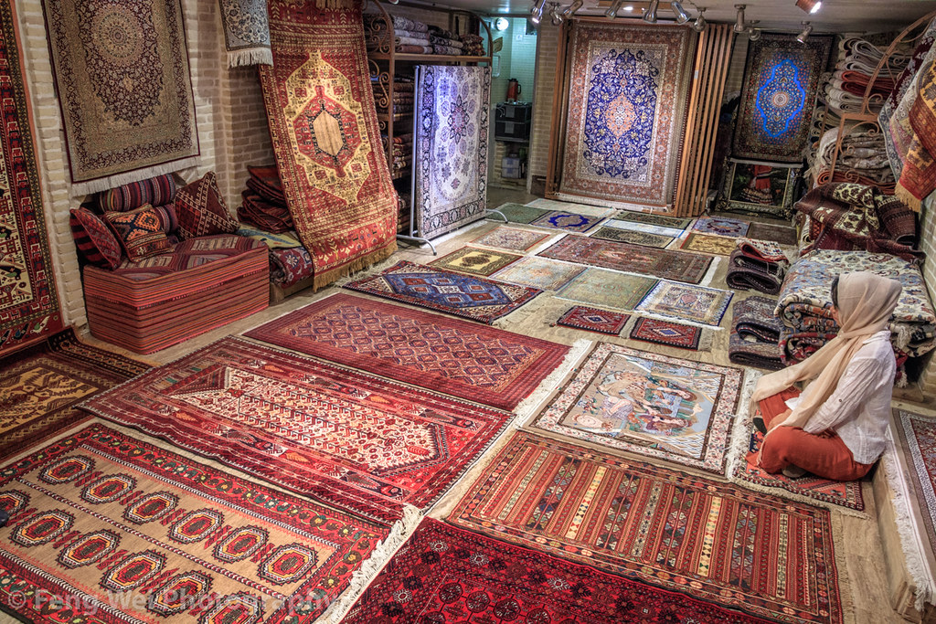 Persian Carpet Shop Grand Bazaar, Isfahan, Iran Interior… Flickr