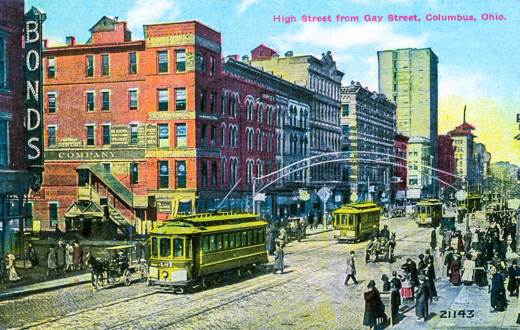 Postcard SW221 High Street from Gay Street, Columbus, Oh… Flickr