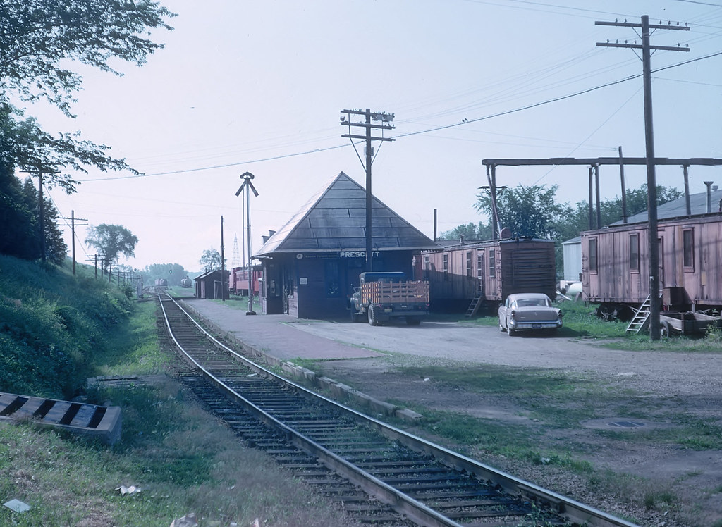 CB&Q Prescott, WI Depot, St. Croix River Bridge, and Tr… Flickr