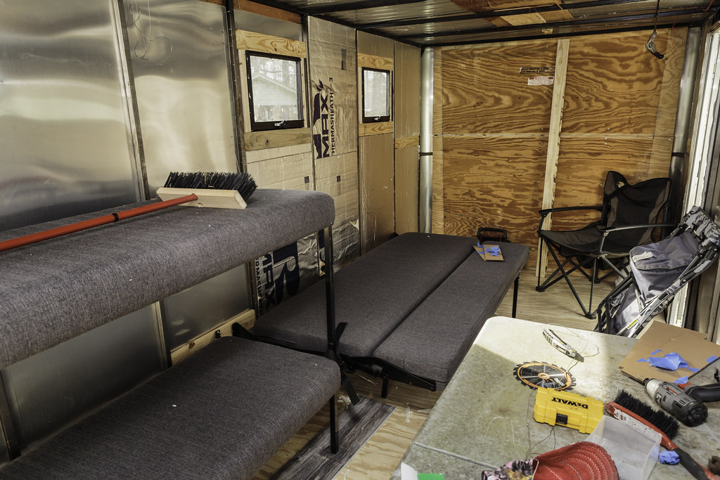 Windows in, embeds for furniture 7x16 Cargo Trailer Conver… Flickr