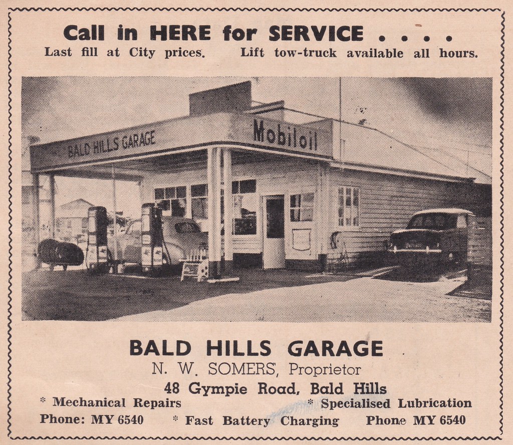 An old advert for the Bald Hill Garage / Service Station (… Flickr