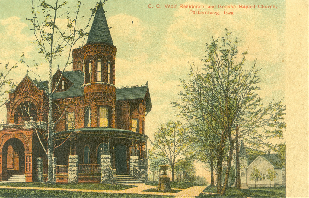 Parkersburg, Iowa, C.C. Wolf Residence, German Baptist Chu… Flickr