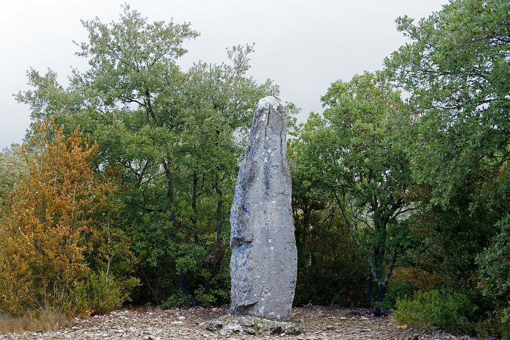 Menhir dit la Grosse Pierre (Ardèche) Un des rares menhirs… Flickr