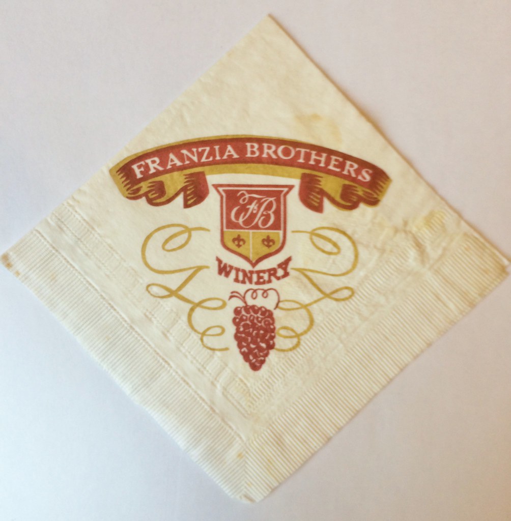 FRANZIA BROTHERS WINERY RIPON CA. 17000 East US 120. Frank Kelsey