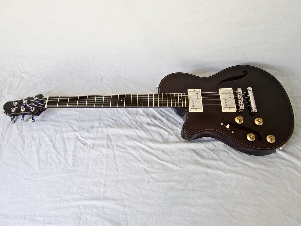 CP Thornton Professional Oxblood left handed guitar. Flickr