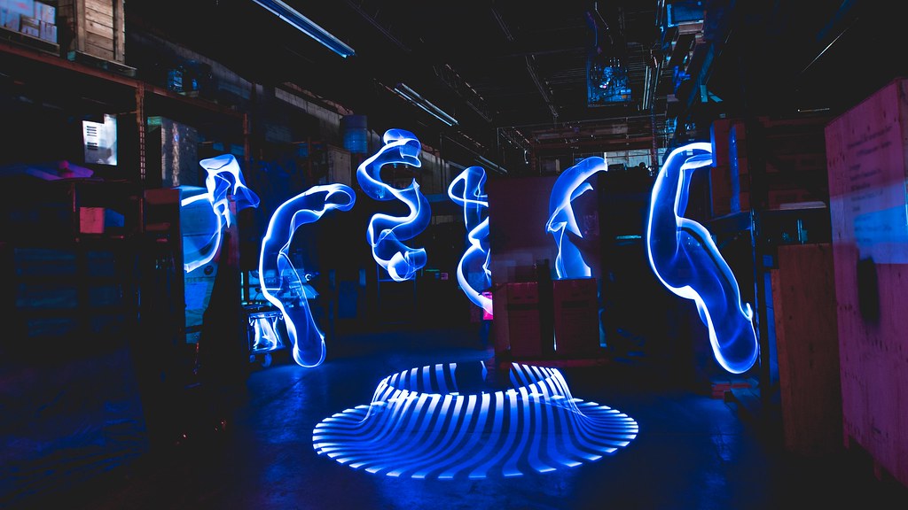 Ghosts in the warehouse light painting at night Flickr