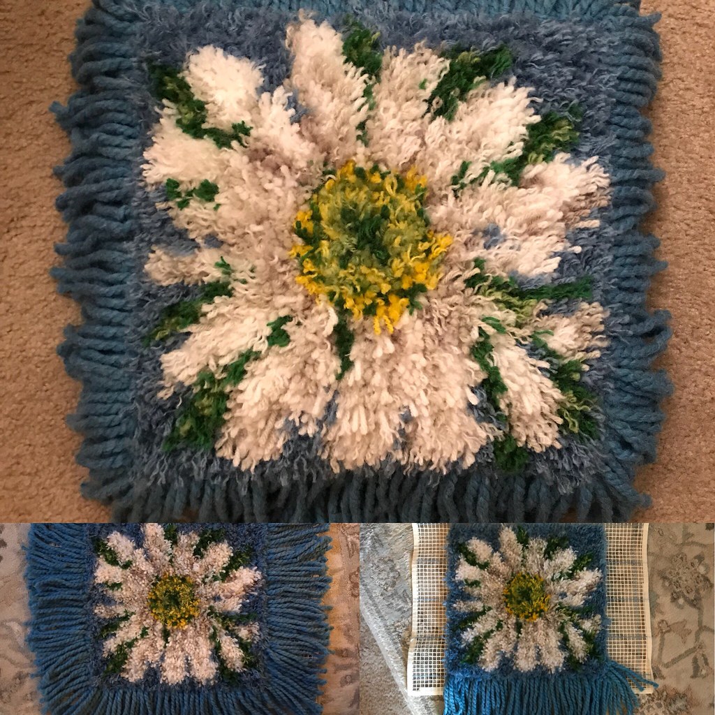 Latch hook Rug Pillow steps DIY Forsaken Fotos Flickr