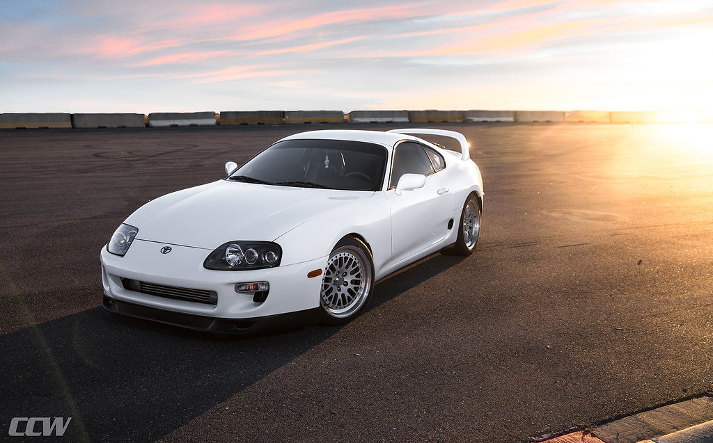 Super White Toyota Supra MKIV Turbo Targa Top CCW Classi… Flickr