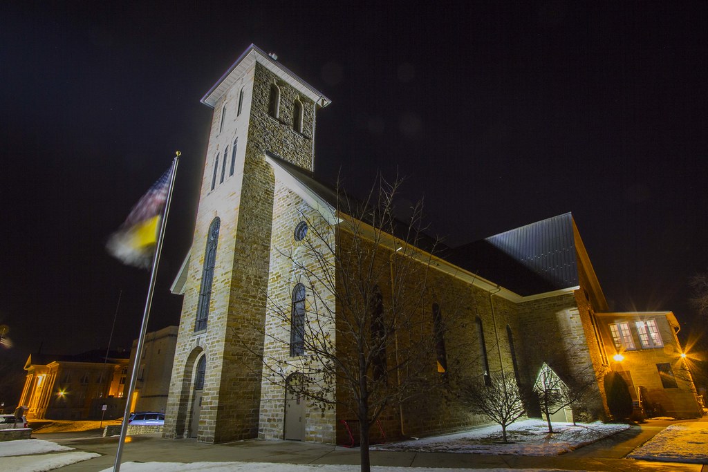 Notre Dame Catholic Church, Chippewa Falls WI Night photog… Flickr