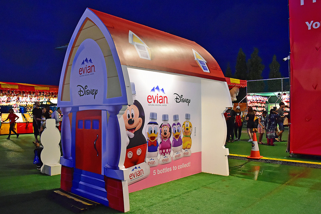 evian Disney characters mineral water bottles at Prudentia… Flickr