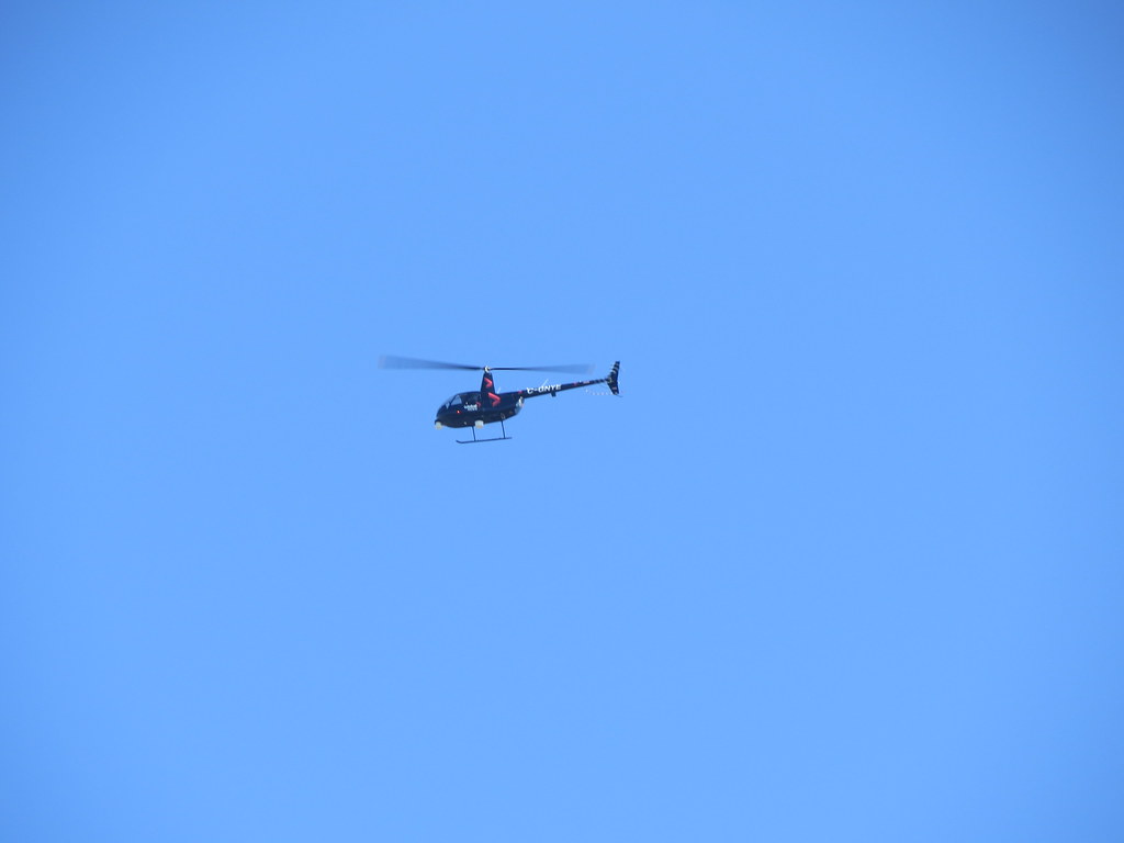 Global One news helicopter flying over Edmonton, Alberta Flickr