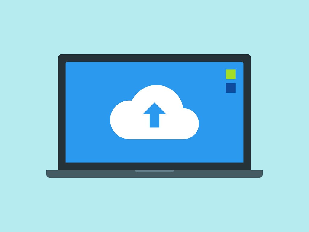 Laptop cloud storage illustration The original source of t… Flickr