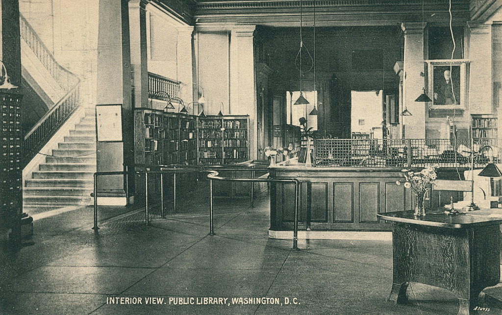 Carnegie Library Interior Early 1900s postcard view of the… Flickr