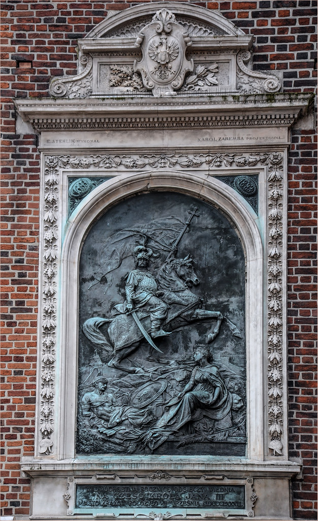 King John III Sobieski bas relief on St. Mary Church outdo… Flickr