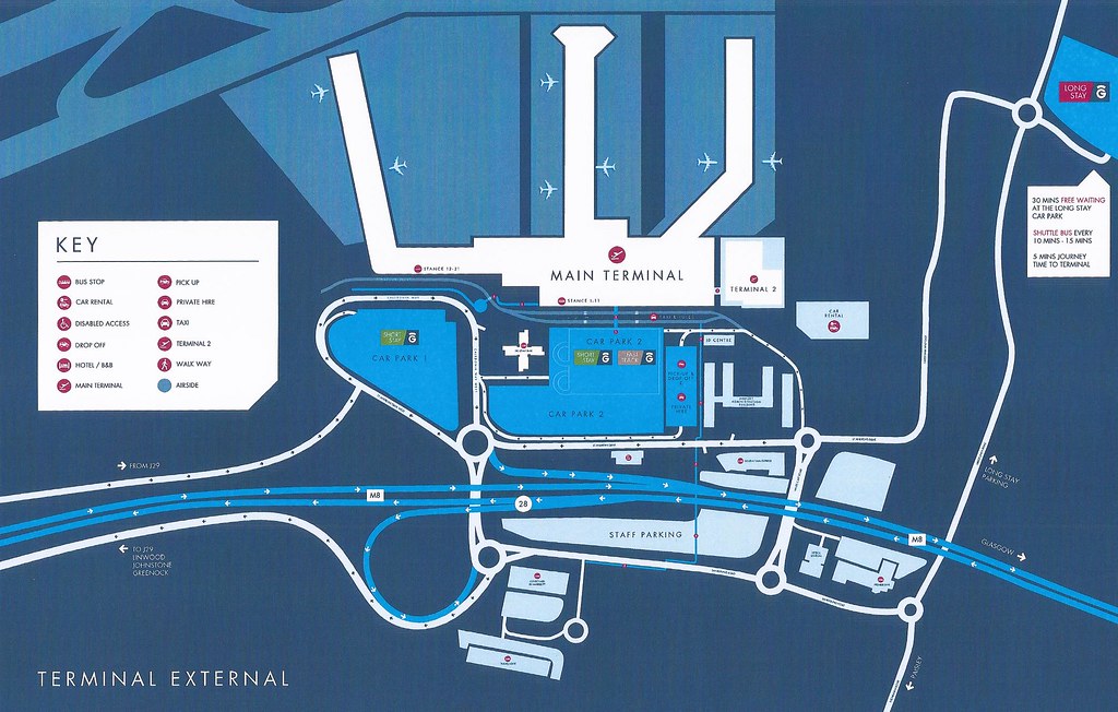 Glasgow Airport (GLA) terminal map (overview) 2017 Flickr