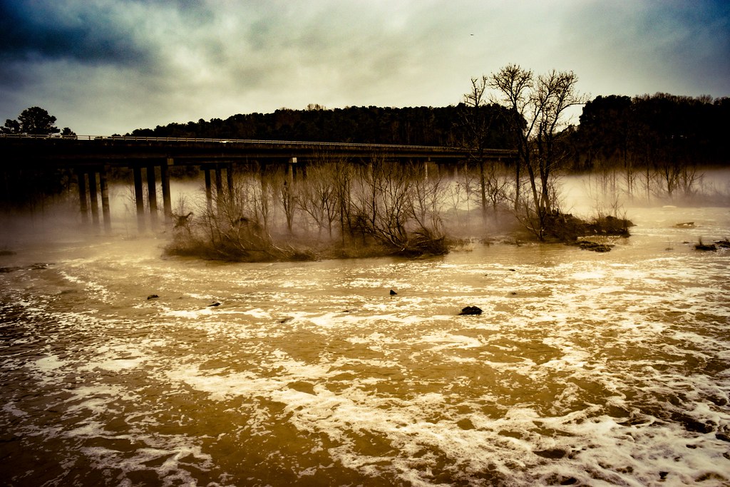 Raging Haw River Dam and bridge Near Pittsboro, North Caro… Flickr