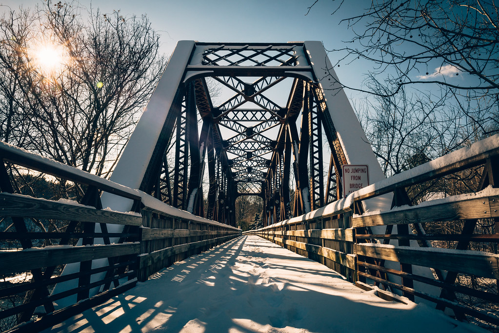 Collinsville, CT Walking bridge over the Farmington River Gabriel