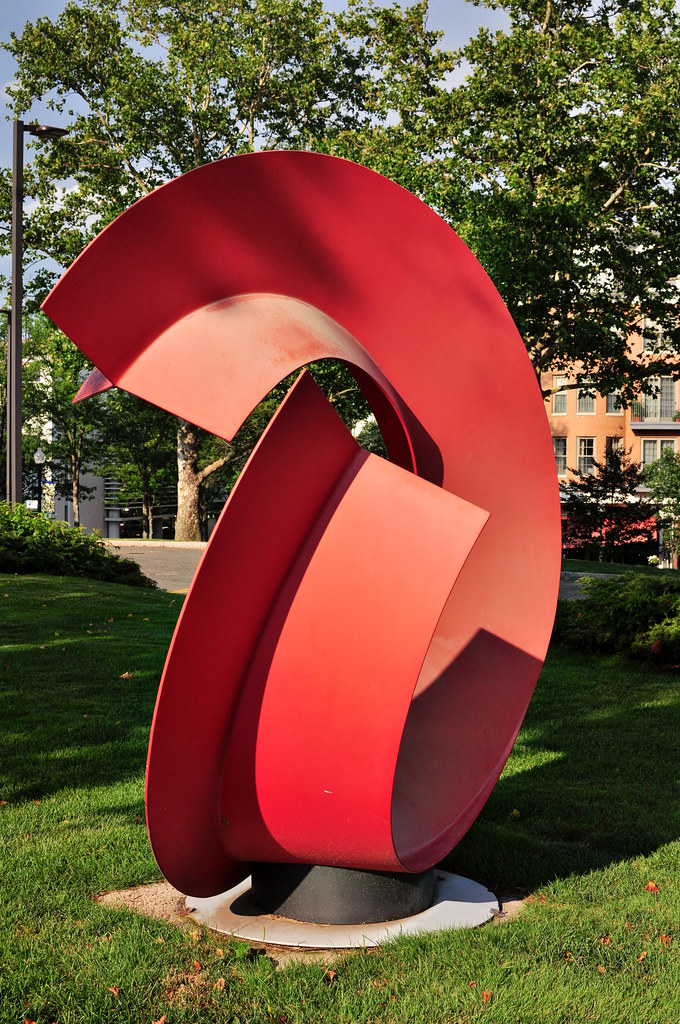 Abstract red metal sculpture pedrik Flickr