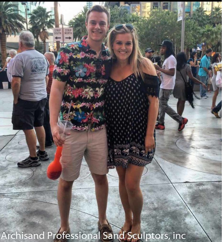 Jordan And Kelsey Engagement Sand Sculpture SoCalSandcastles