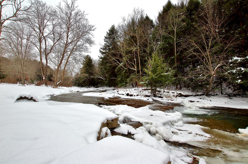 Wintry Stream December scene at South Fork Pine Creek Mark Palmer