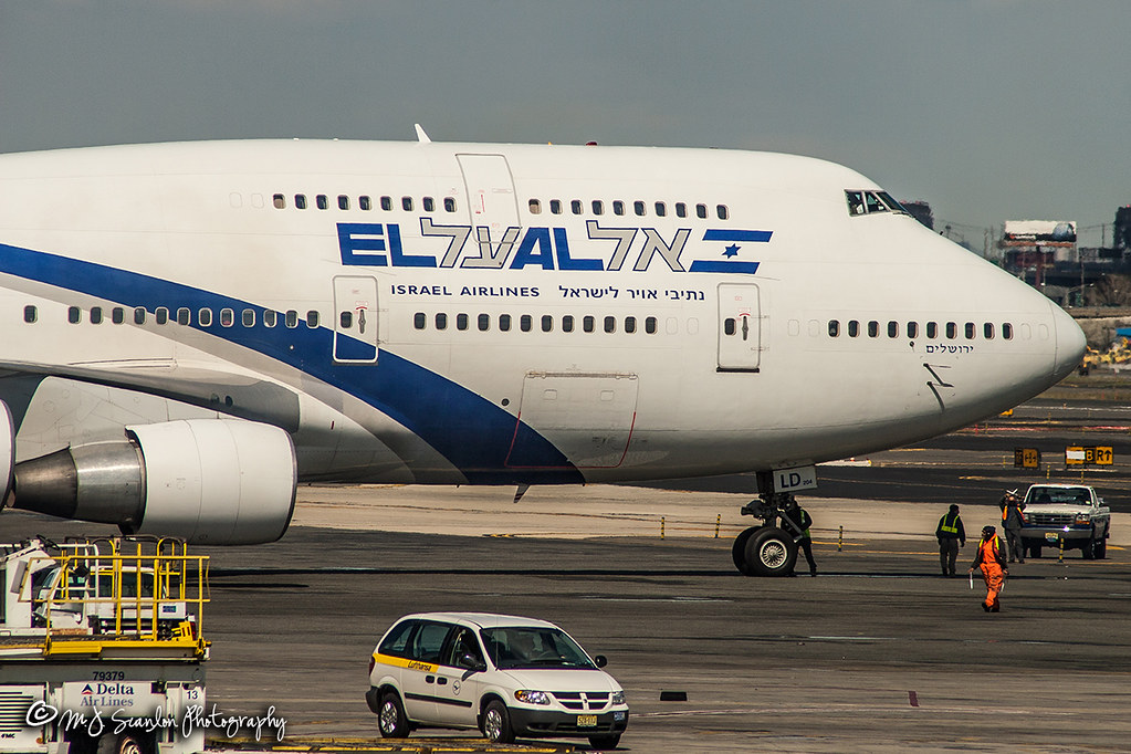4XELD El Al Israel Airlines Boeing 747458 Newark Lib… Flickr