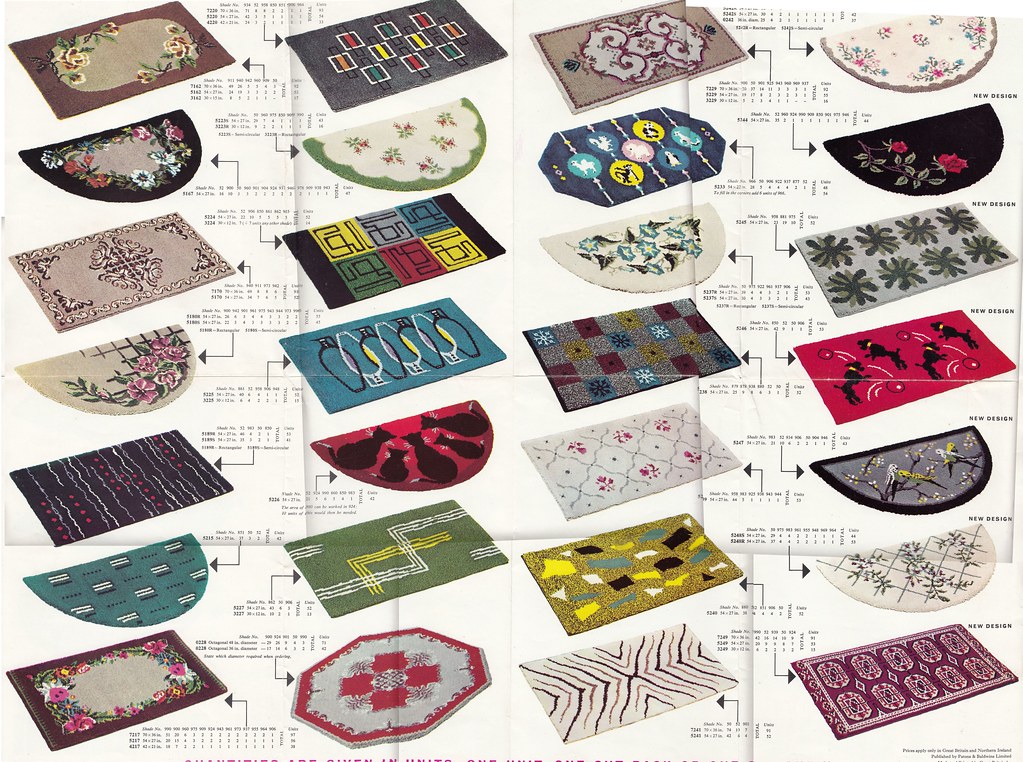 Patons Rugs 9 The 196162 rug design catalogue from Patons… Flickr