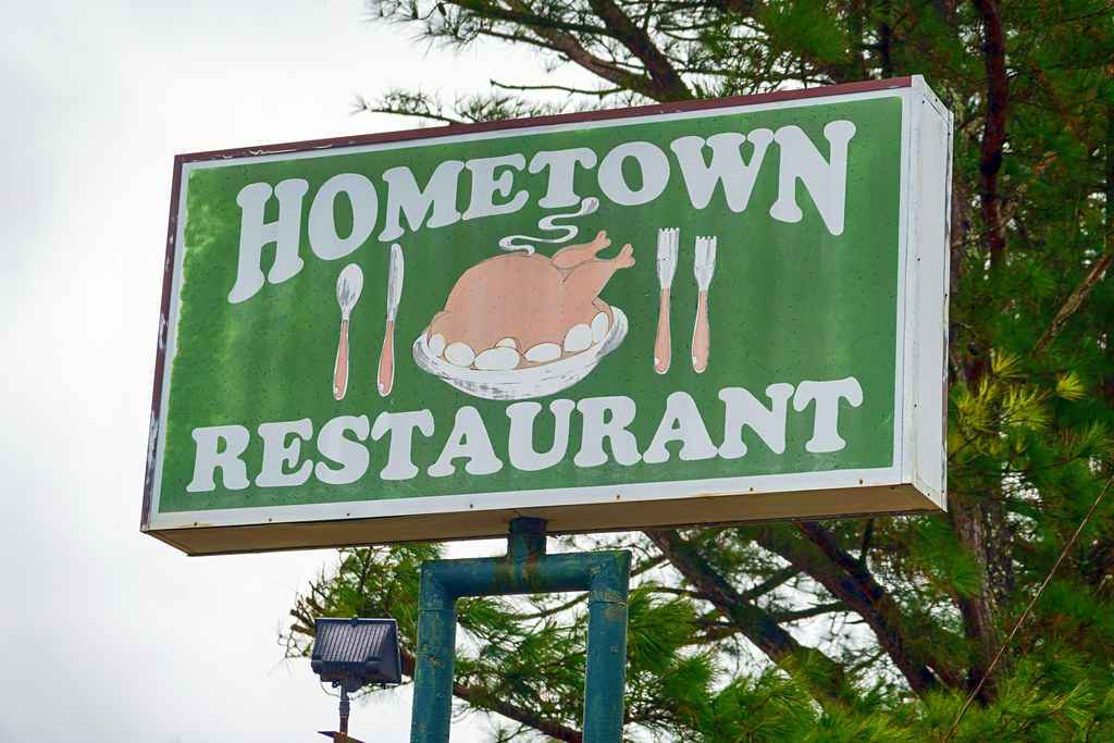 Hometown Restaurant The sign for the Hometown Restaurant i… Flickr