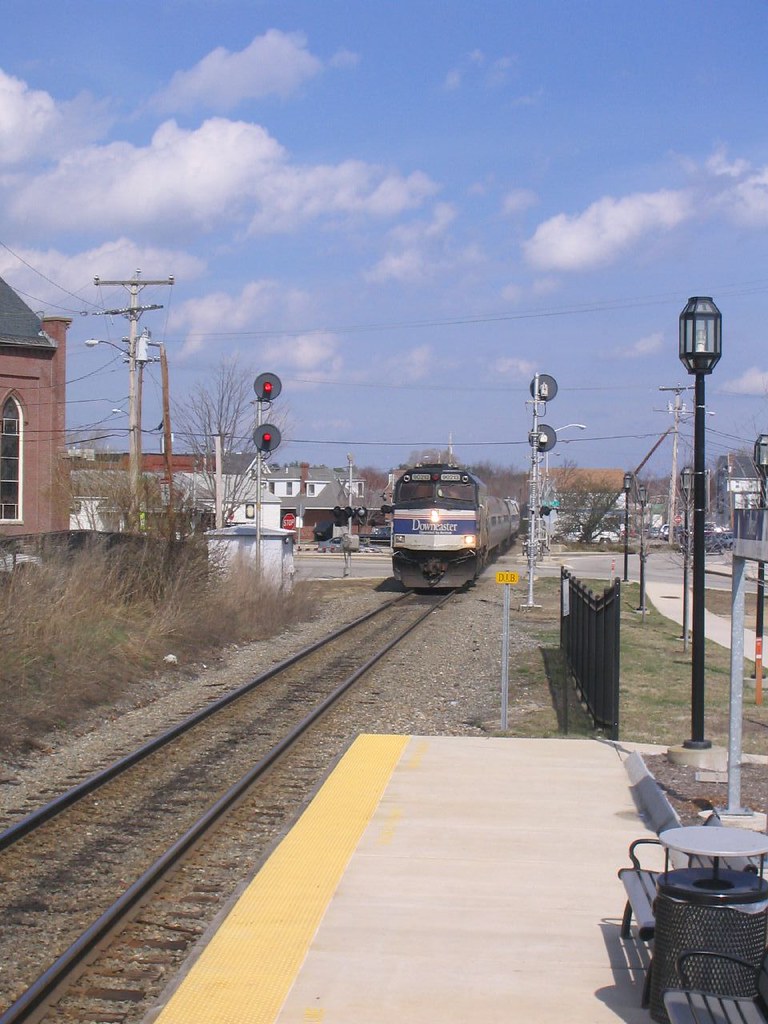 Train Tracks Dover Station. Amtrak Downeaster is coming in… Doug