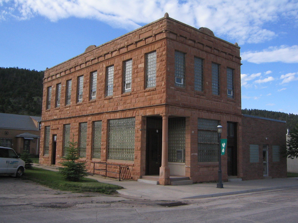 Sundance State Bank Building A fine old stone building, pr… Flickr