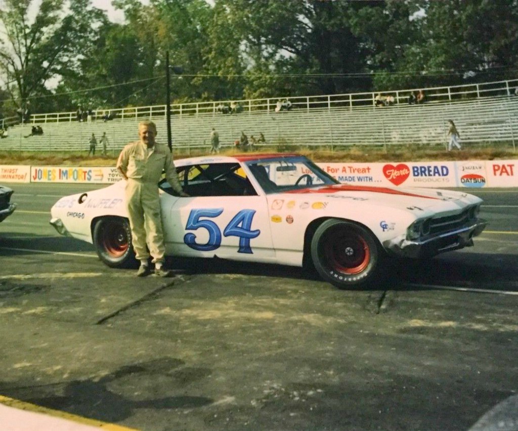 1969 photo of USAC stock car driver Whitey Gerkin with his… Flickr