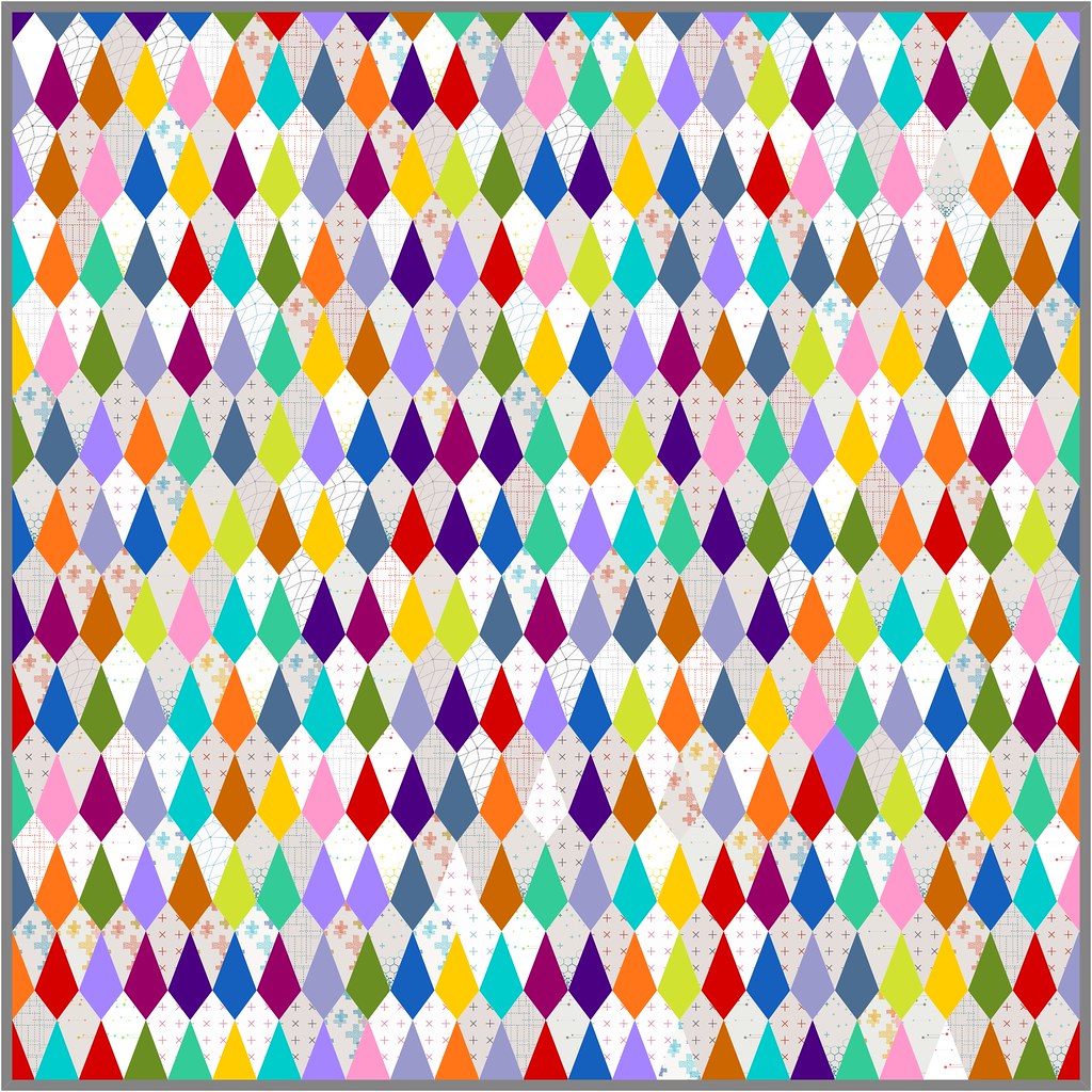 Kite Quilt Using the EPP technique, Modern Backgrounds Col… Flickr