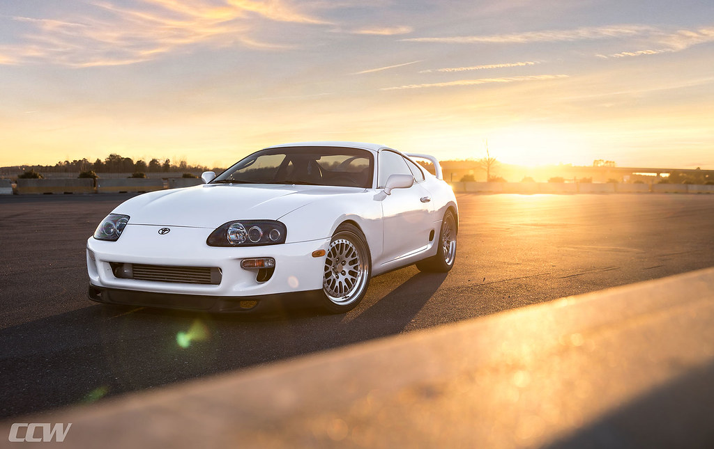 Super White Toyota Supra MKIV Turbo Targa Top CCW Classic 3 Piece