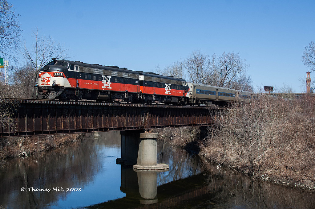 Metro North Commuter RR train 1963 at Waterbury, CT Flickr