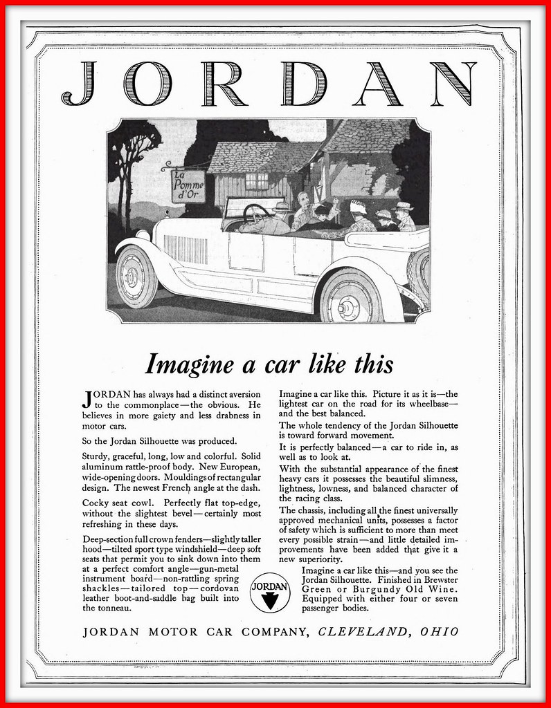 1919 The Jordan Just Imagine The Jordan Motor Car Co.,… Flickr