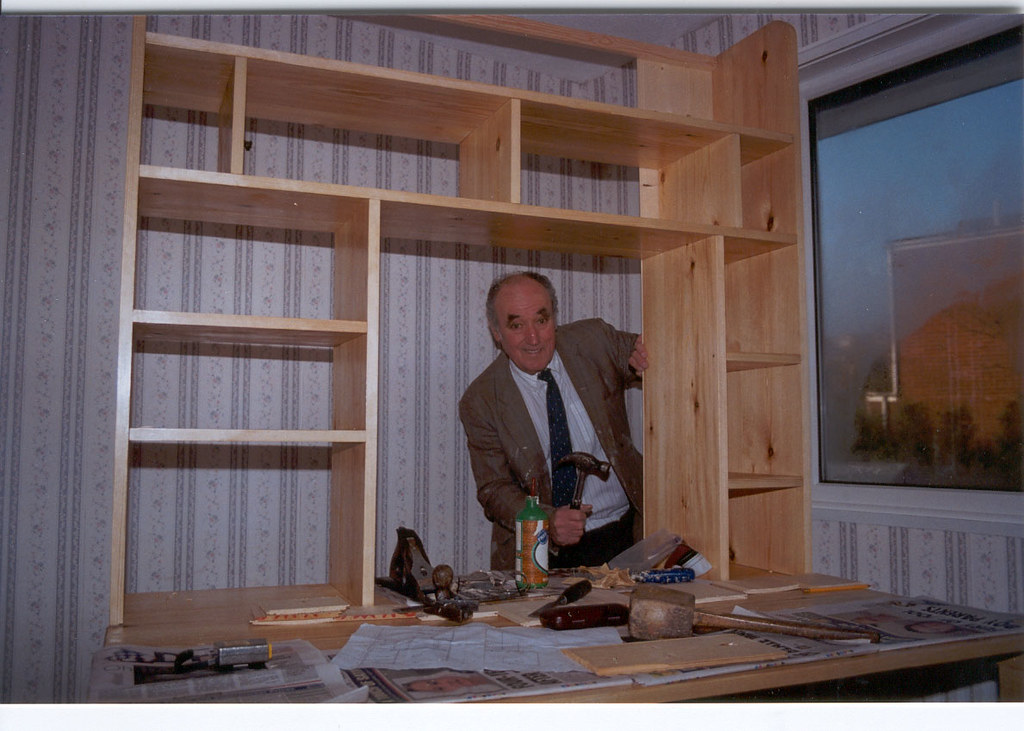 Dad building a study desk. This is the last piece of furni… Flickr