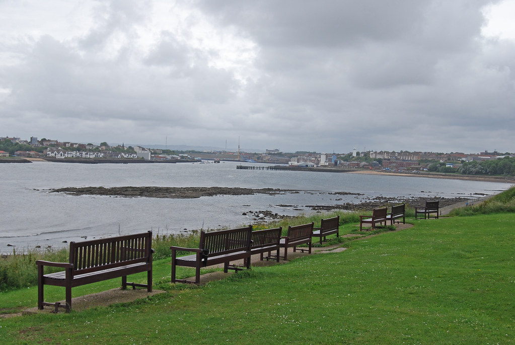 The mouth of the Tyne ! Benches at Tyne mouth on the