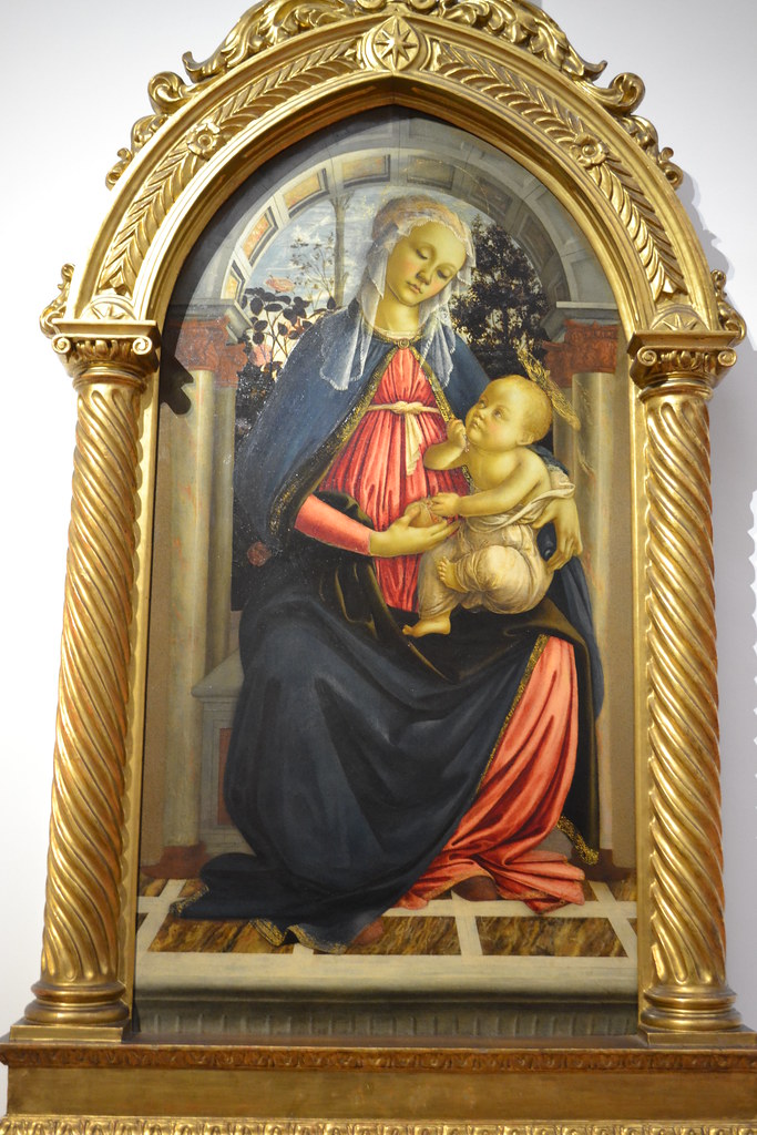 Botticelli's Madonna of the Rose Garden. The Uffizi