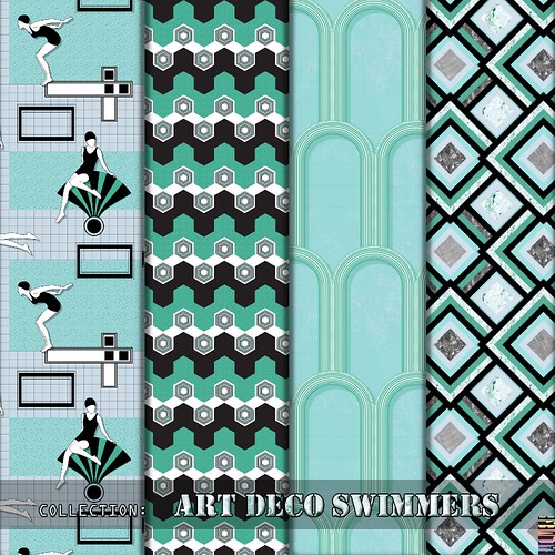 ArtDeco_Swimmers_Collection Collection Art Deco Swimmers w… Flickr