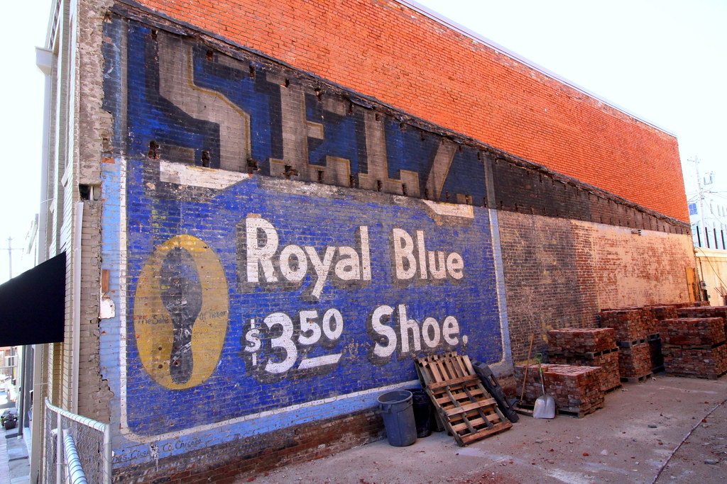 recently uncovered Selz Shoe wall ad Columbia, TN Flickr