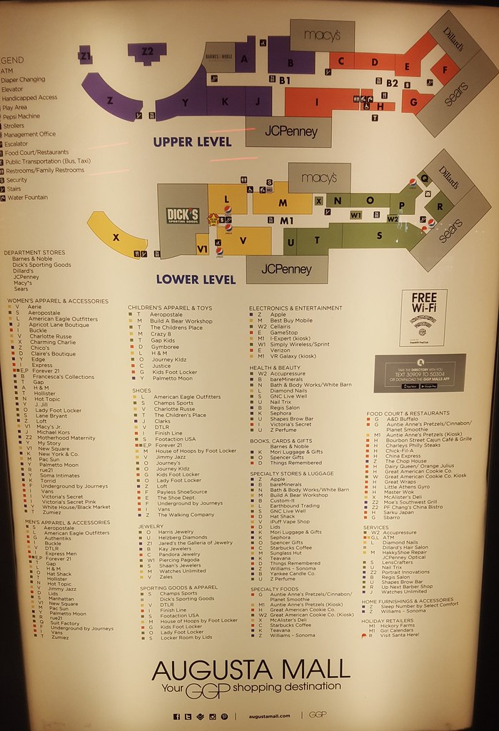 Directory Augusta Mall Augusta, GA December 2017 Flickr