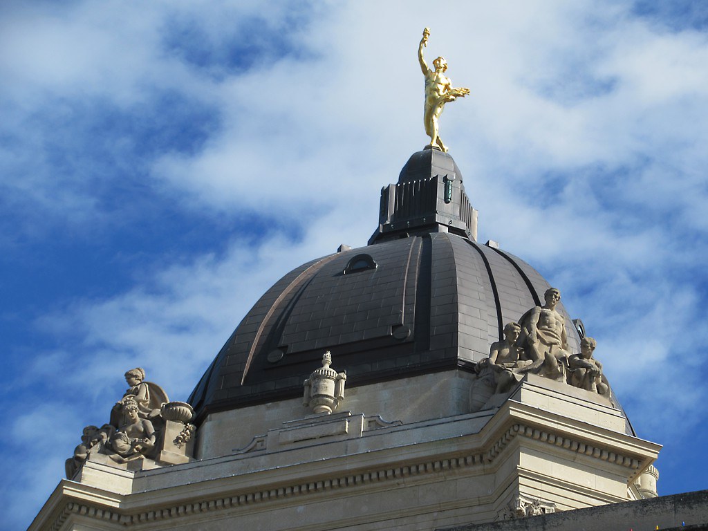 Golden Boy The Golden Boy atop the Legislative Building in… Flickr