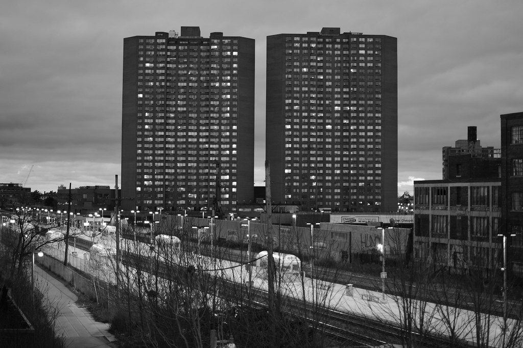 The Crossways complex and Dundas West GO station Looking s… Flickr